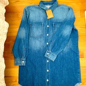 Reformation denim shirt dress size 8
